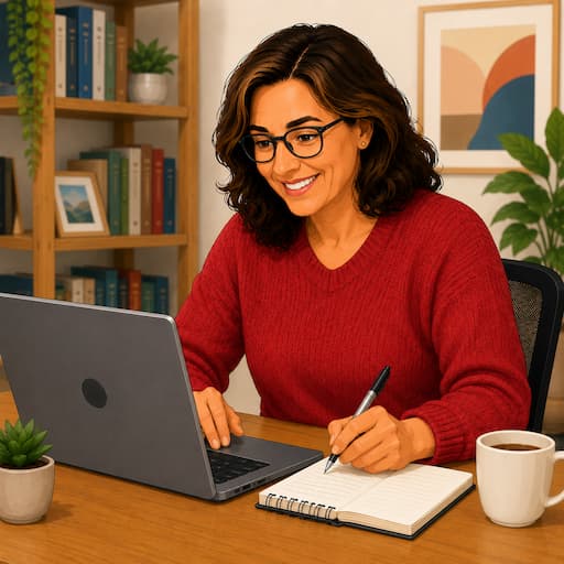 mujer aprendiendo una formación online